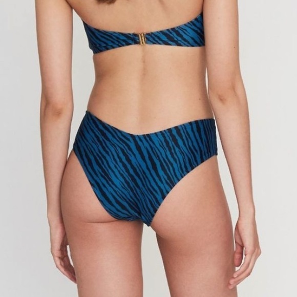 NWT Faithfull the Brand Ida High Cut Bikini Bottoms in Blance Animal Print - Picture 2 of 8